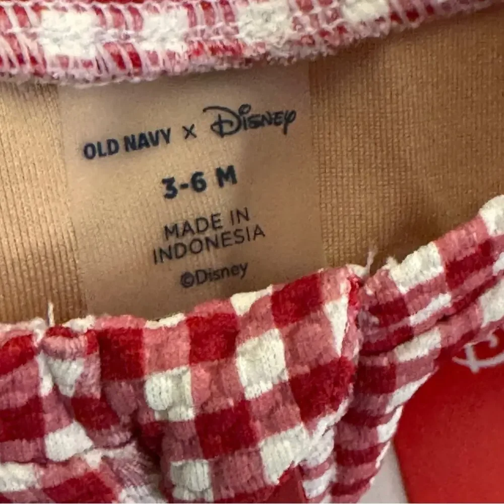 Disney X Minnie Old Navy Kids Swim Long Sleeve Zip Front Swimsuit Sz 3-6 M NWT